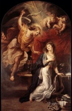  pet Oil Painting - Annunciation 1628 Baroque Peter Paul Rubens
